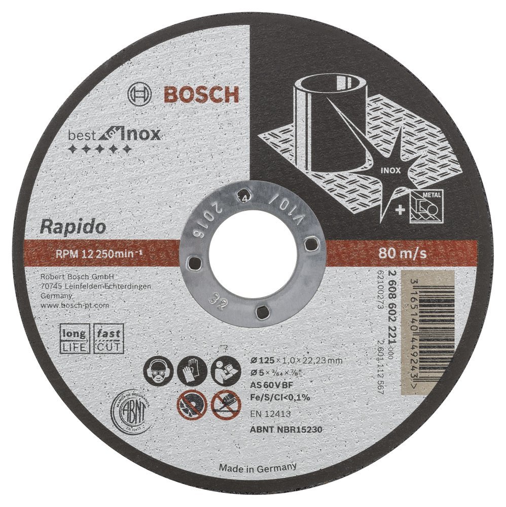 Bosch 125*1,0 mm Inox Rapido Turbo Seri