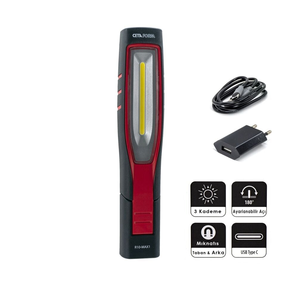 CETA R10-MAX1 Şarjlı Led Çalışma Lambası 700 Lümen