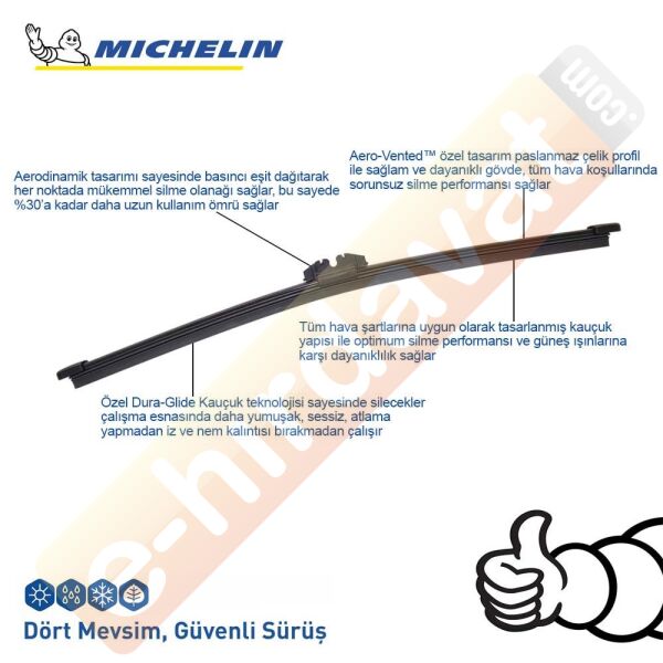 Michelin EASYCLIP™ MCR401 40CM 1 Adet Universal Muz Tipi Arka Silecek