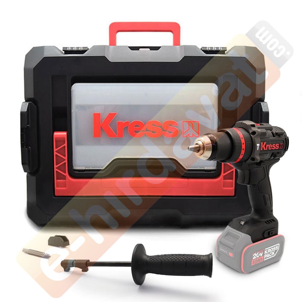 Kress KUC33.91 20Volt 95Nm Kömürsüz Profesyonel Şarjlı Darbeli Matkap (Akü Dahil Değildir)