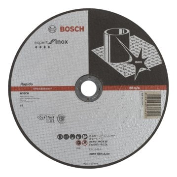 Bosch Aksesuarlar Bosch - 230*1,9 mm Expert Serisi Düz Inox (Paslanmaz Çelik) Kesme Diski (Taş) - Rapido