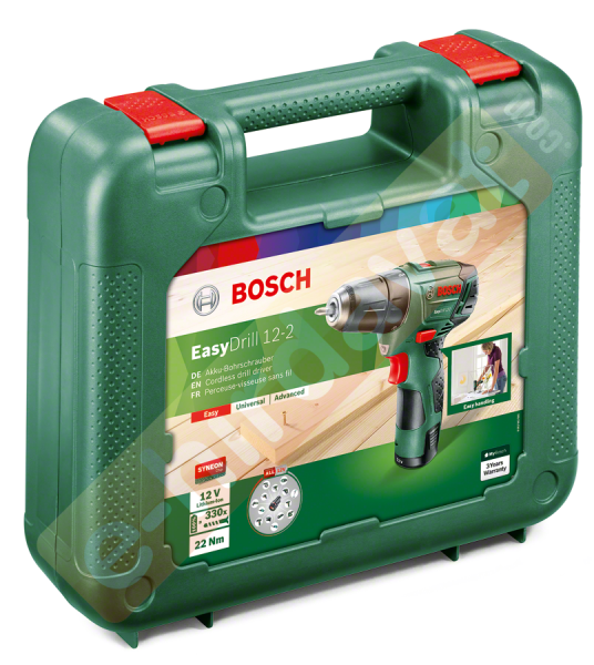 Bosch Easy Drill 12-2 Akülü Delme/Vidalama Makinesi  2,5 AH (Tek Akü)