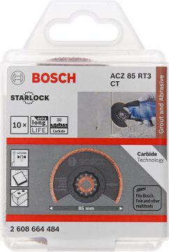 Bosch Aksesuarlar Bosch - Starlock - ACZ 85 RT3 - Karpit RIFF Zımpara Uçlu Segman Testere Bıçağı 30 Kum Kalınlığı 10'lu