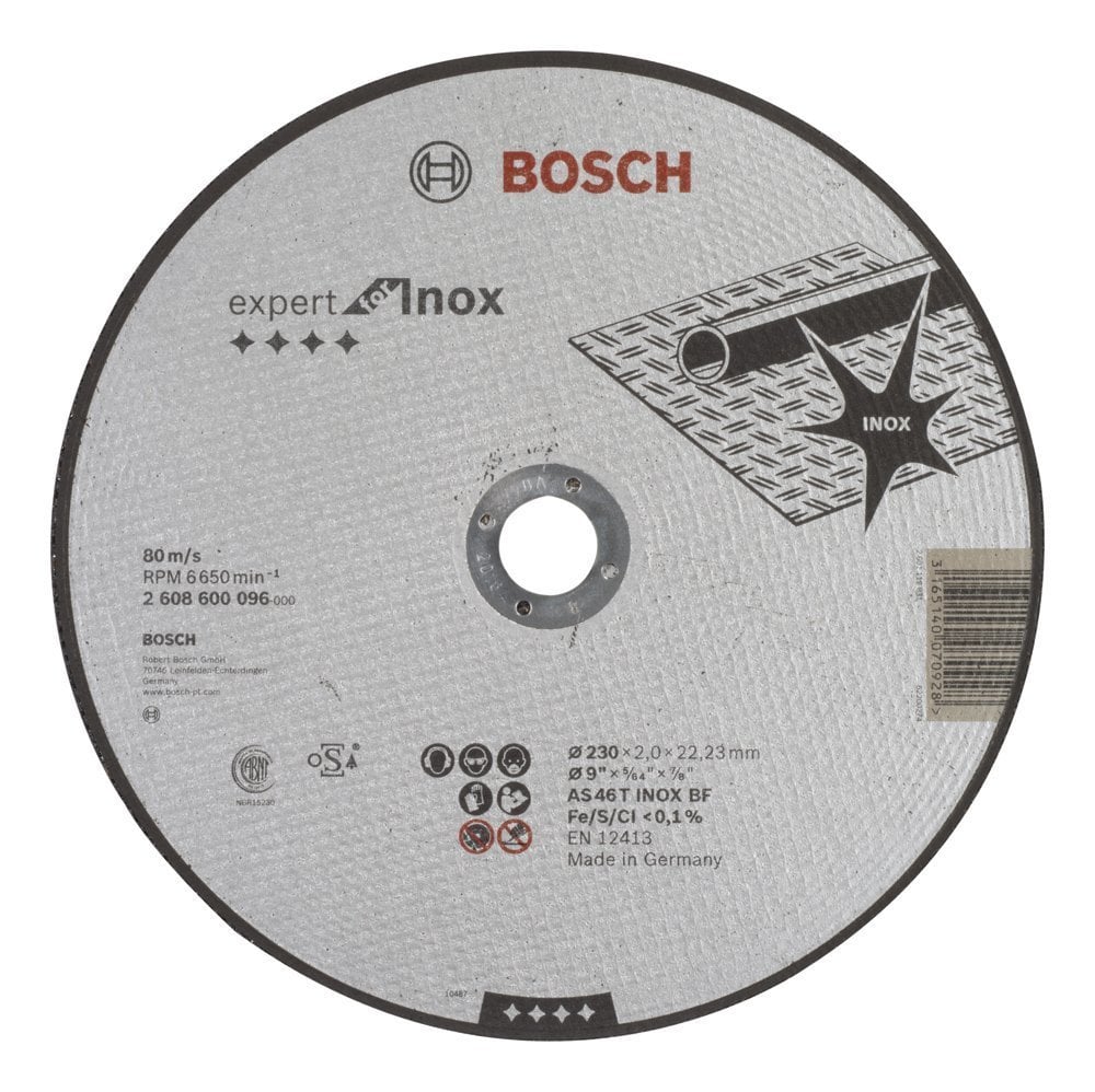 Bosch Aksesuarlar Bosch - 230*2,0 mm Expert Serisi Düz Inox (Paslanmaz Çelik) Kesme Diski (Taş)