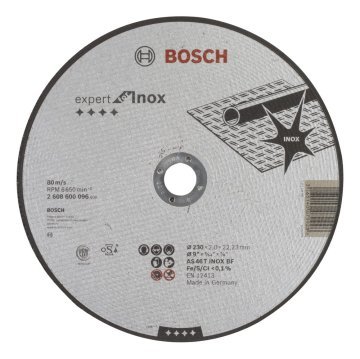 Bosch Aksesuarlar Bosch - 230*2,0 mm Expert Serisi Düz Inox (Paslanmaz Çelik) Kesme Diski (Taş)
