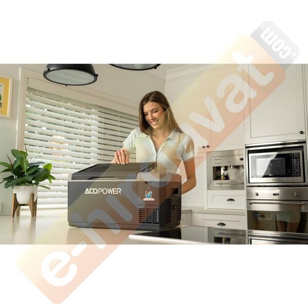 Acopower VX18 12/24/220Volt Akülü/Kablolu 18Litre Kompresörlü Outdoor Oto Buzdolabı + Powerbank + LED Lamba