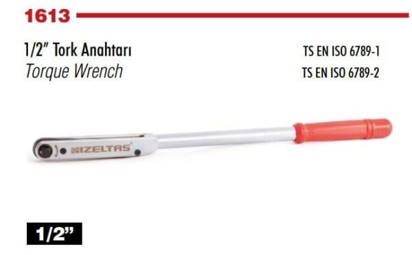 İZELTAŞ Tork Anahtarı 50-225 NM - 5-23 Kg  1/2 (1613 06 2000)