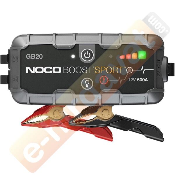 NOCO Genius GB20 12V 500Amp Ultrasafe Lityum Akü Takviye + Powerbank + Led Lamba