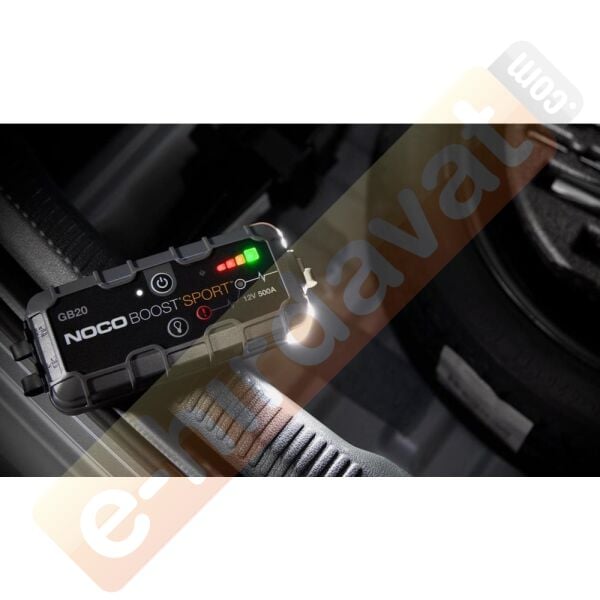 NOCO Genius GB20 12V 500Amp Ultrasafe Lityum Akü Takviye + Powerbank + Led Lamba
