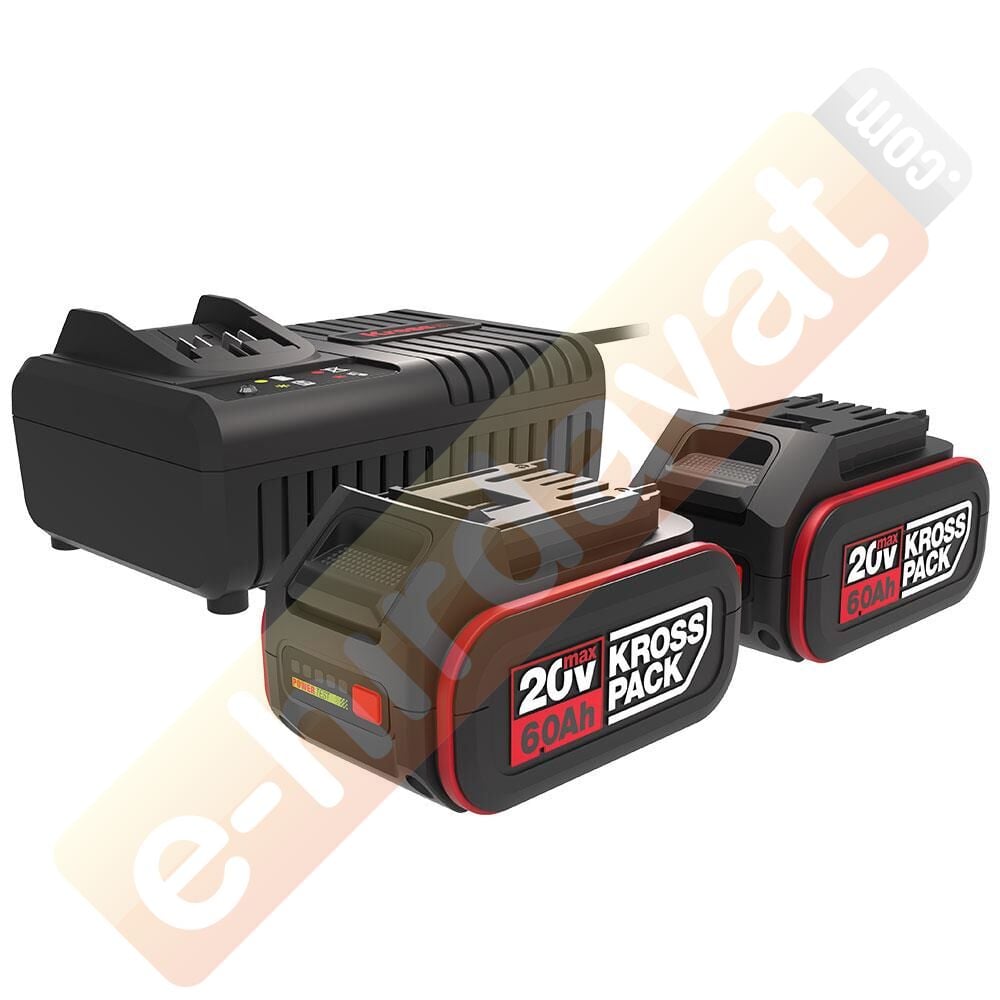 Kress KAD22 20Volt 6.0Ah Kross Pack Li-ion Çift Akü ve Akü Şarj Cihazı