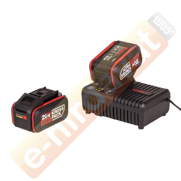 Kress KAD22 20Volt 6.0Ah Kross Pack Li-ion Çift Akü ve Akü Şarj Cihazı