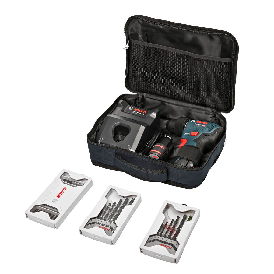 Bosch Professional GSR 12V-30 + 39Parça Vidalama Seti Akülü Delme Vidalama Makinesi