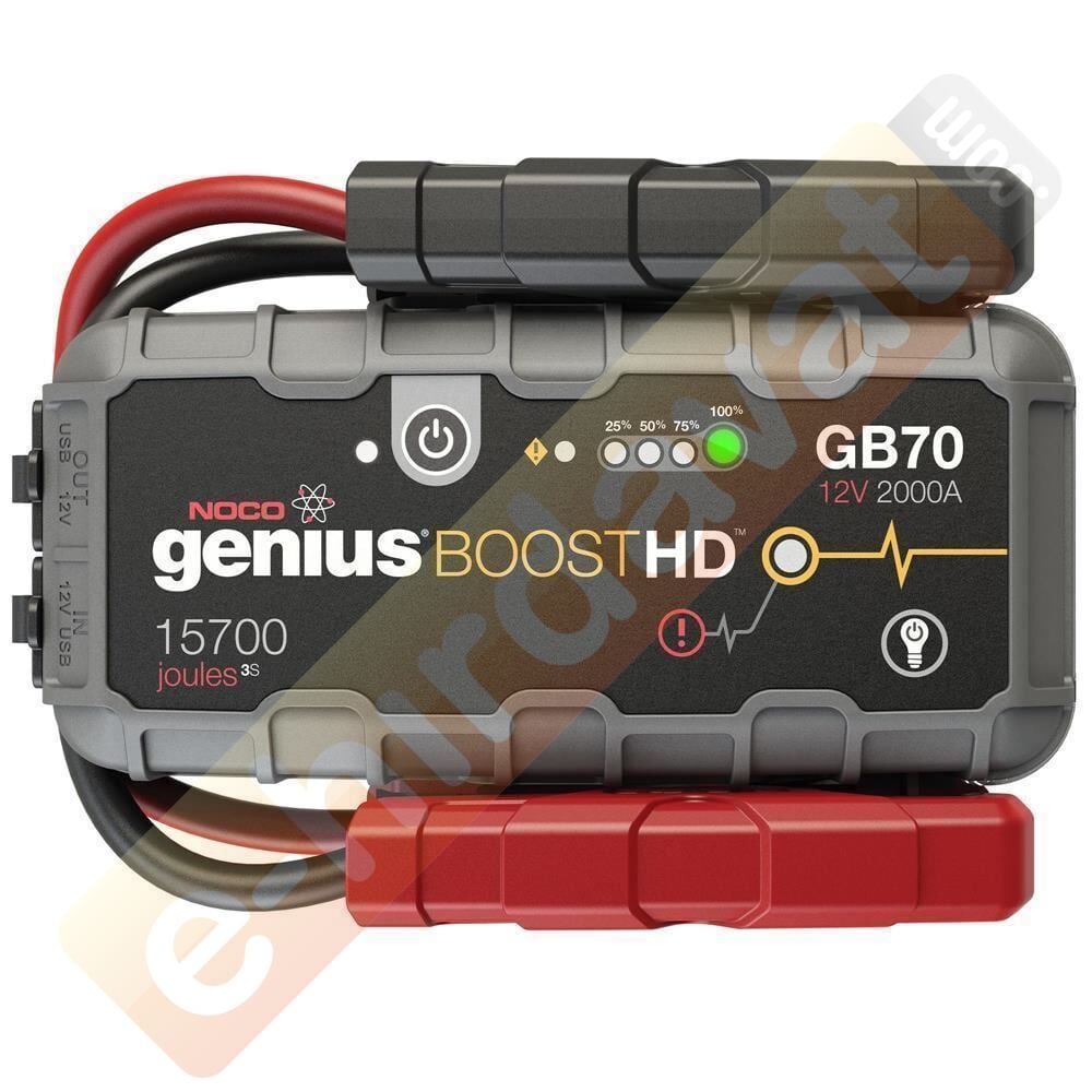 NOCO Genius GB70 12V 2000Amp Ultrasafe Lityum Akü Takviye + Powerbank + Led Lamba