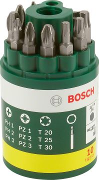 Bosch Aksesuarlar Bosch - 10 Parça Vidalama Ucu Seti (PH+PZ+T)