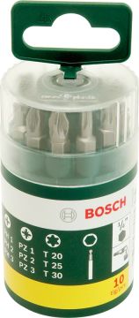 Bosch Aksesuarlar Bosch - 10 Parça Vidalama Ucu Seti (PH+PZ+T)
