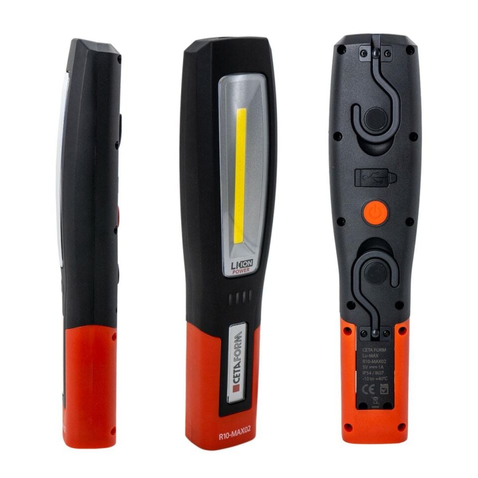 CETA-FORM R10-MAX02 Şarjlı Led El Feneri 400 Lümen