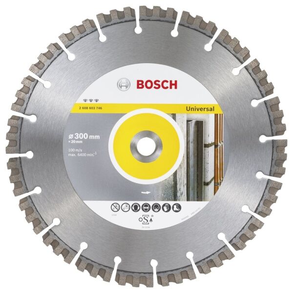 Bosch Aksesuarlar Bosch - Best Serisi Genel Yapı Malzemeleri ve Metal İçin Elmas Kesme Diski 300*20 mm