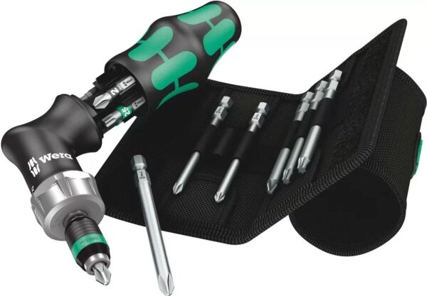 WERA Kraftform Kompakt RA4 Tabanca Tip Cırcır Tornavida Seti