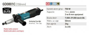 Makita GD0801C Kalıpçı Taşlama