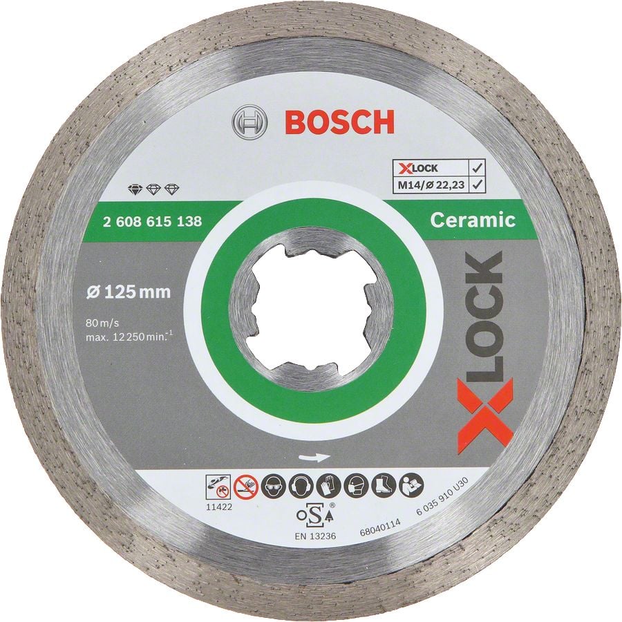 Bosch Aksesuarlar Bosch - X-LOCK - Standard Seri Seramik İçin Elmas Kesme Diski 125 mm