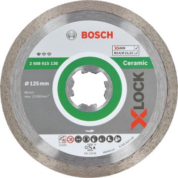 Bosch Aksesuarlar Bosch - X-LOCK - Standard Seri Seramik İçin Elmas Kesme Diski 125 mm