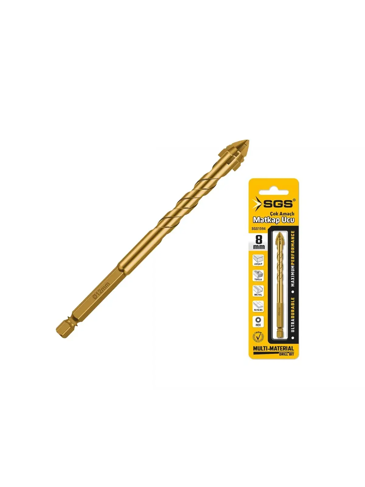 SGS Çok Amaçlı Matkap Ucu 8mm SGS1594