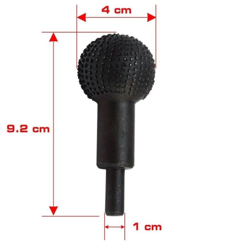 NEXON 6228 Matkap İçin Ahşap Törpü Topu 40 mm (Sap: 10 mm)