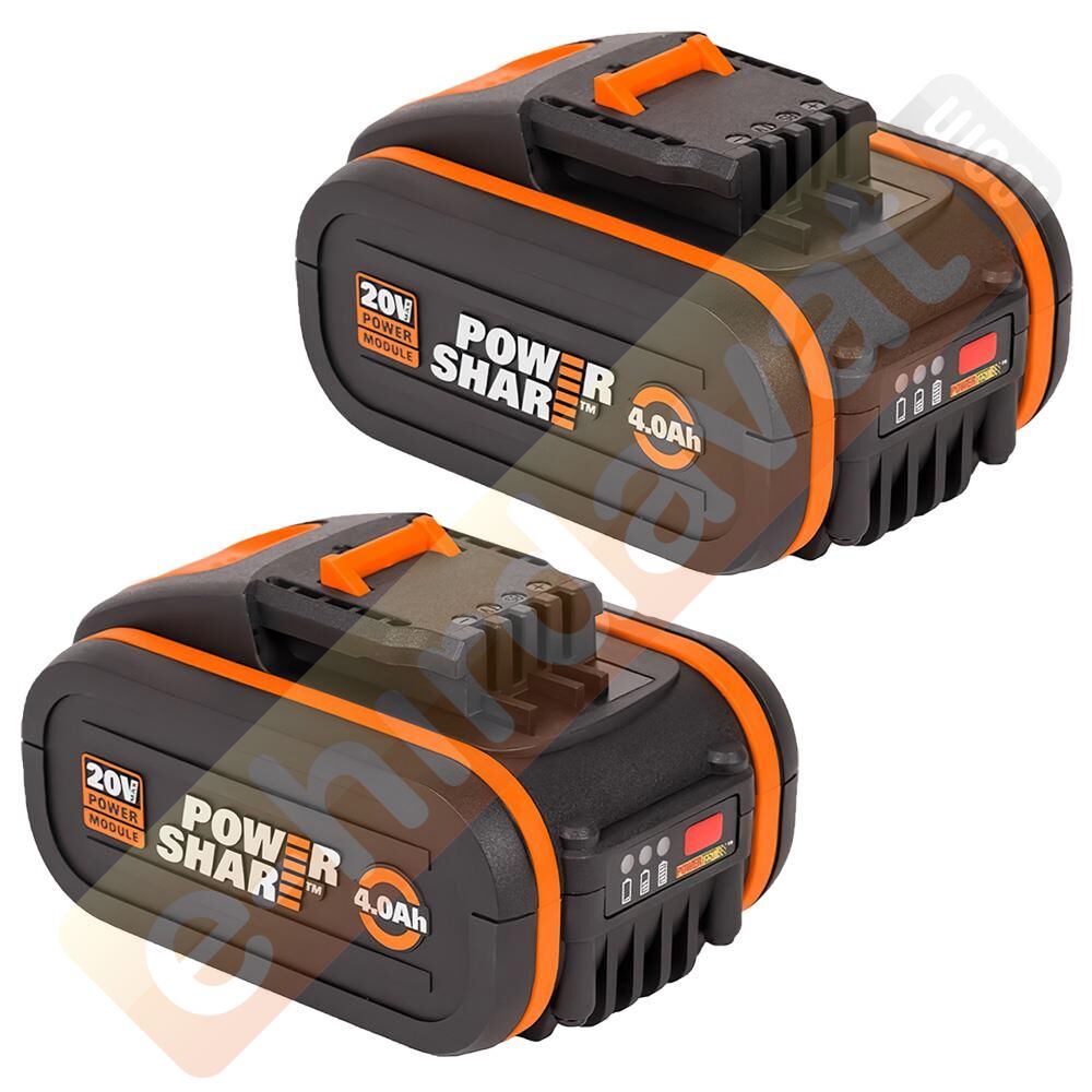 WORX WA3553.2 20Volt 4.0Ah. 2’li Paket Li-ion PowerShare Yedek Akü