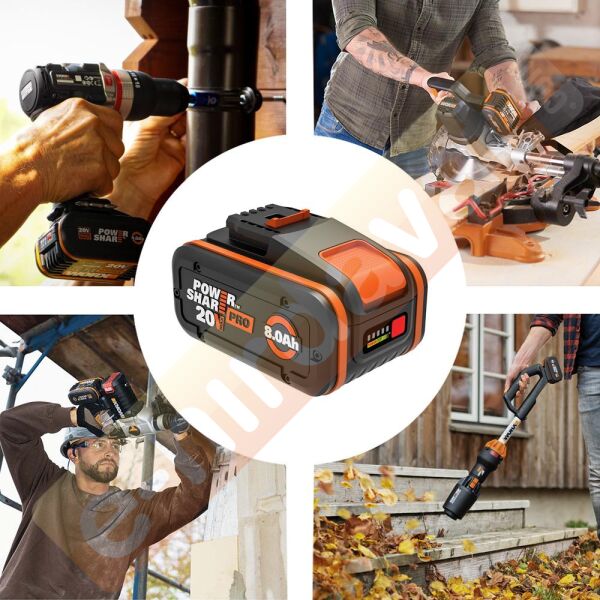 WORX WA3648 20Volt 8.0Ah. Li-ion PowerShare Pro Yedek Akü