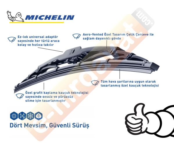 Michelin Rainforce™ MC13918 45CM 1 Adet Universal Telli Silecek