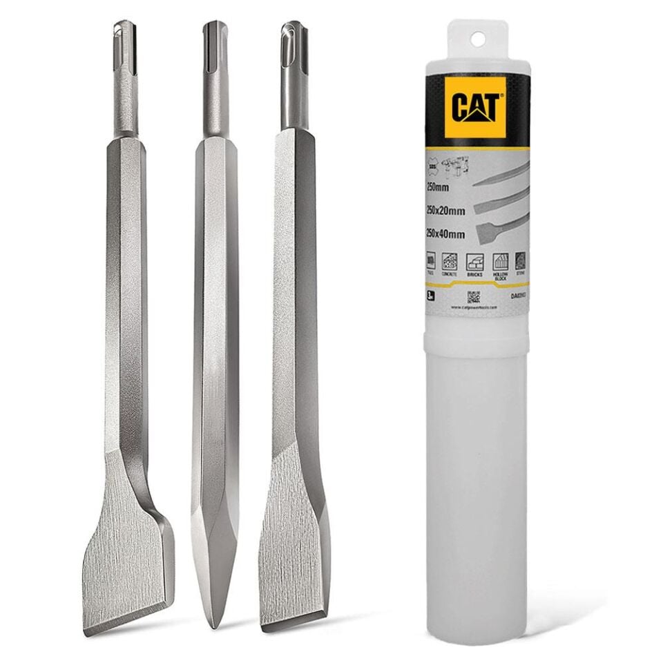 CAT DX27SET 1500Watt 5.0J 32MM Profesyonel SDS-Plus Kırıcı/Delici + DA03903 3 Parça Kırıcı Uç Seti