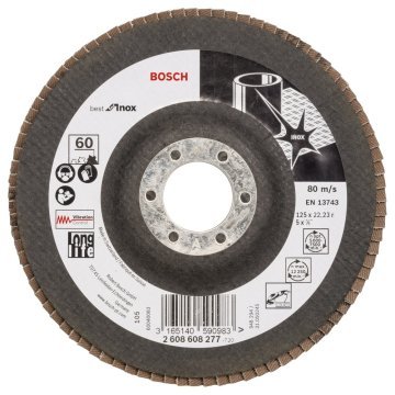 Bosch 125 mm 60 K Best for Inox Flap Disk
