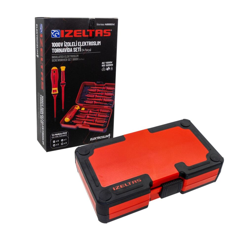 İZELTAŞ 1000 Volt Elektro Slim Tornavida Seti 14 Parça (14000005342)