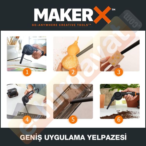 WORX WX747.9 MAKERX 20Volt Kömürsüz Profesyonel Mini Üfleyici (Akü Dahil Değildir)