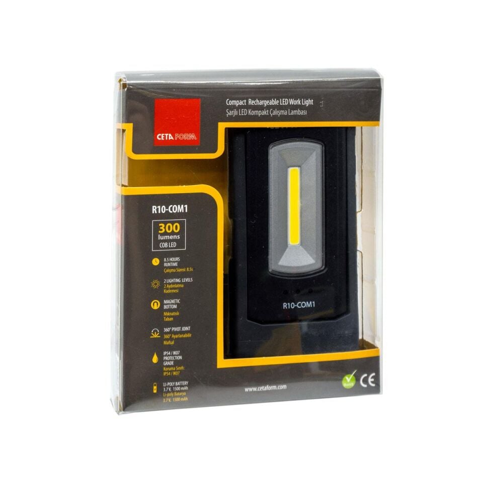 CETA R10-COM1 Şarjlı Led Kompakt El Feneri 300 Lümen