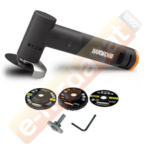 WORX WX741.9 MAKERX 20Volt Kömürsüz Profesyonel 50mm Avuç Taşlama + 3 Aksesuar (Akü Dahil Değildir)