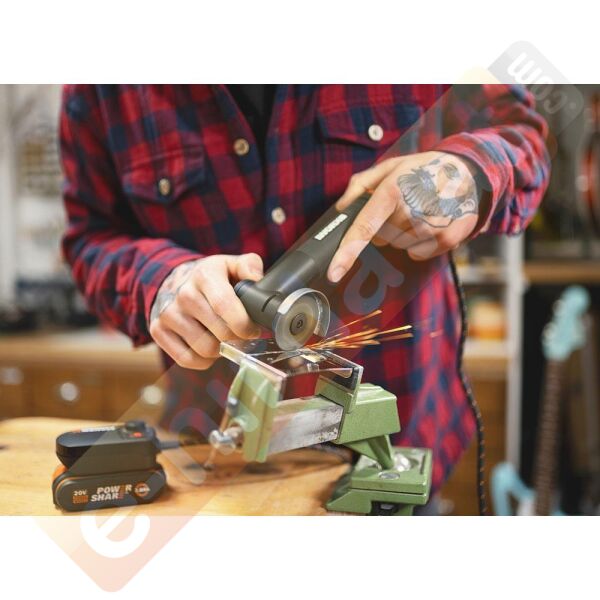 WORX WX741.9 MAKERX 20Volt Kömürsüz Profesyonel 50mm Avuç Taşlama + 3 Aksesuar (Akü Dahil Değildir)
