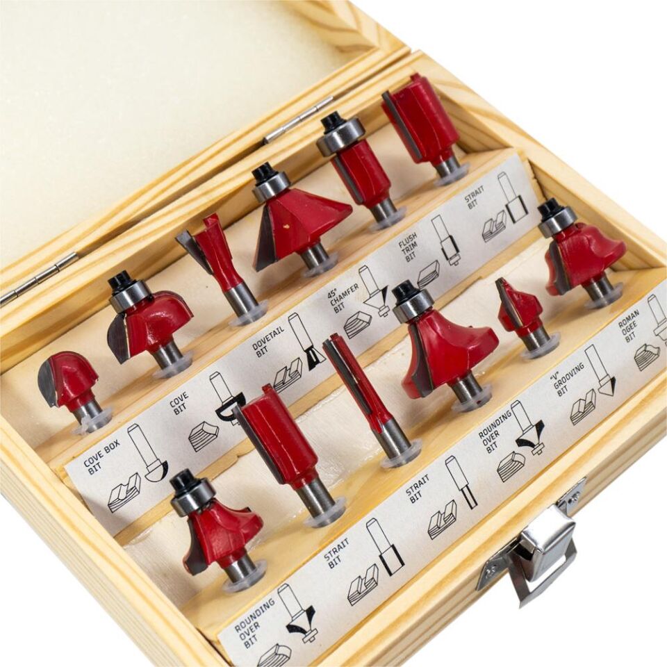 ROX WOOD 0309 Ahşap Freze Seti 12 Parça (Sap : 6 mm)