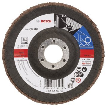 Bosch 125 mm 40 K Best for Metal Flap Disk