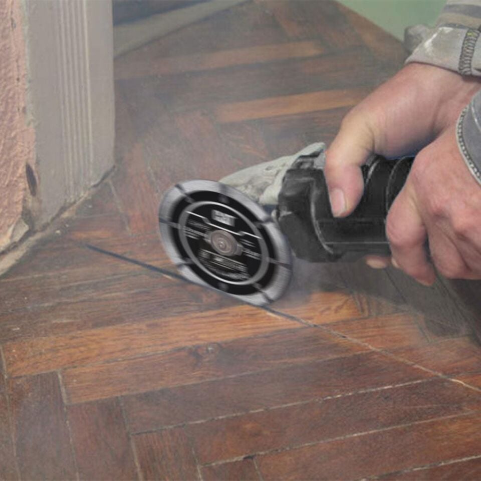 CAT DA09001 115mm Profesyonel Beton, Tuğla, Parke Taşı Elmas Kesme Diski (Soketli, Aralıklı Kenar)