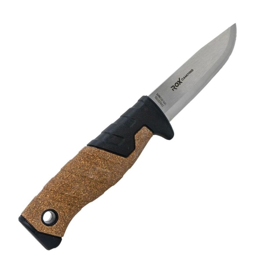 ROX CAMPING 0322 Busch Craft Plus Paslanmaz Çelik Kamp Bıçağı (Siyah)