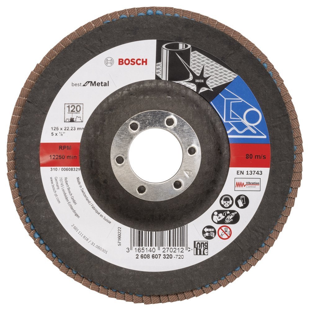 Bosch 125 mm 120 K Best for Metal Flap Disk