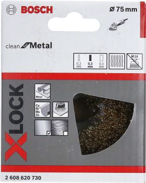 Bosch Aksesuarlar Bosch - X-LOCK - Clean Serisi Metal İçin Saçaklı Pirinç Tel Fırça 70*0,3 mm