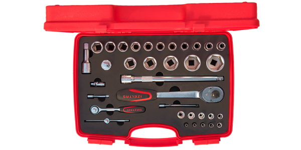 İZELTAŞ 1/4'' - 1/2'' Altı Köşe Lokma Takımı 35 Parça (1113 00 1038)