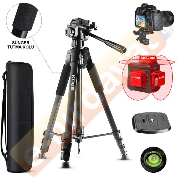 KOBB KBL20T 160CM Su Terazili Profesyonel Alüminyum Lazer Tripod