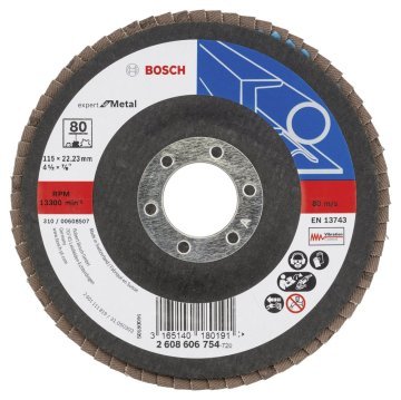 Bosch 115 mm 80 K Expert for Metal Flap Disk