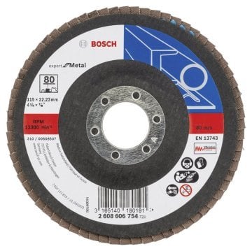 Bosch Aksesuarlar Bosch - 115 mm 80 Kum Expert Serisi Metal Flap Disk