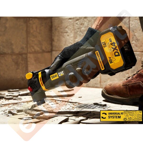 CAT DX41B 18Volt Kömürsüz Profesyonel Çok Amaçlı Devir Ayarlı Raspalama+14 Adet Aksesuar (Akü Dahil Değildir)