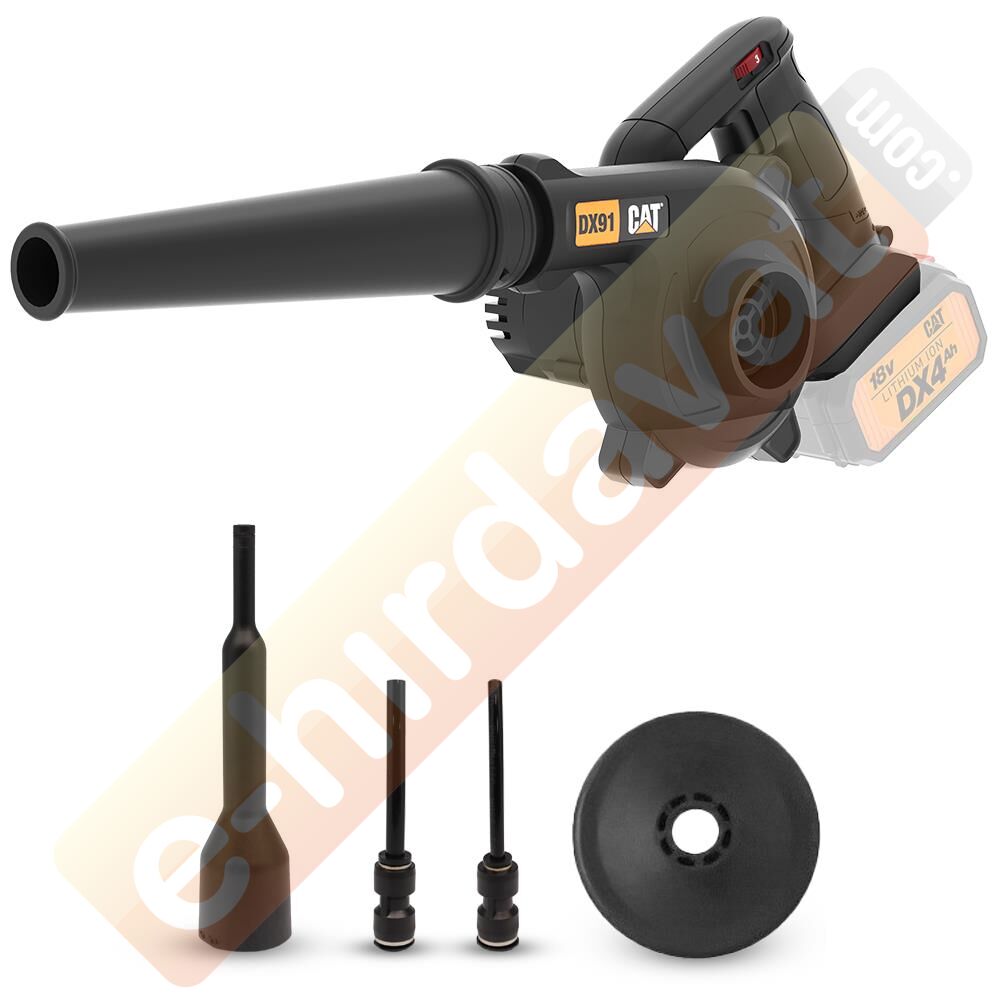 CAT DX91B 18Volt Profesyonel Devir Ayarlı Üfleyici + 5 Parça Aksesuar (Akü Dahil Değildir)
