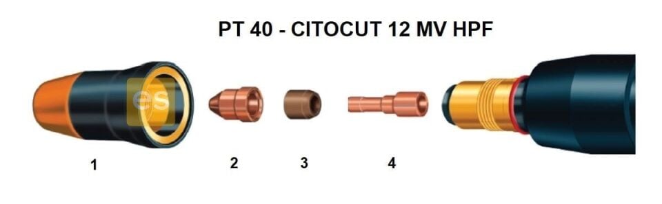 OERLİKON PT40 Plazma Meme Nozzle 0,7mm (CitoCut 12 MV için)